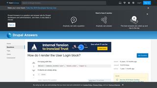 7 - How do I render the User Login block? - Drupal Answers