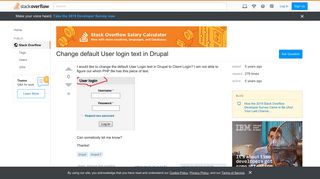 Change default User login text in Drupal - Stack Overflow
