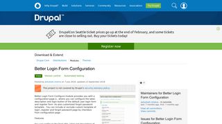 Better Login Form Configuration | Drupal.org