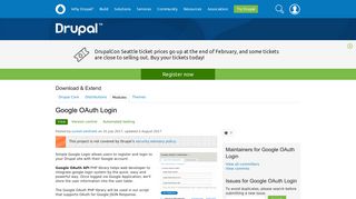 Google OAuth Login | Drupal.org