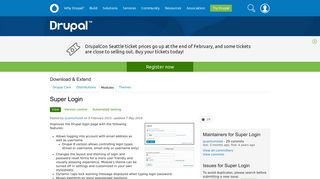 Super Login | Drupal.org