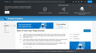 8 - Style of User login Page - Drupal Answers