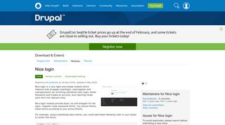 Nice login | Drupal.org