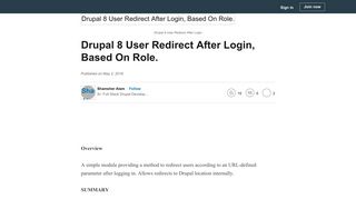 Drupal 8 User Redirect After Login, Based On Role. - LinkedIn