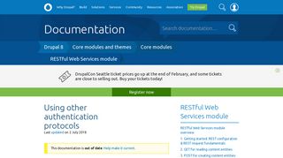 Using other authentication protocols | Drupal 8 guide on Drupal.org