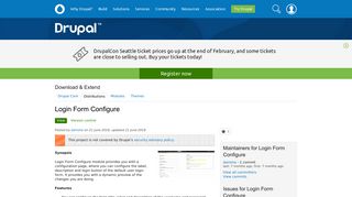 Login Form Configure | Drupal.org