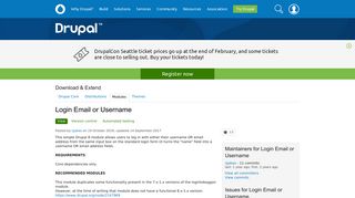 Login Email or Username | Drupal.org