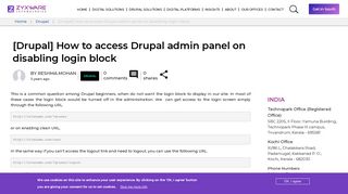 [Drupal] How to access Drupal admin panel on disabling login block ...