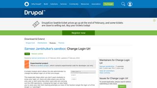 Change Login Url | Drupal.org