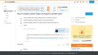 how to create custom login url drupal in simple way? - Stack Overflow