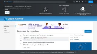 users - Customize the Login form - Drupal Answers