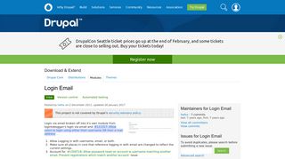 Login Email | Drupal.org