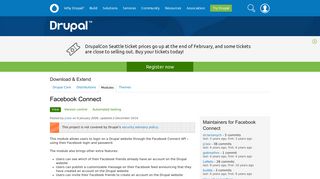 Facebook Connect | Drupal.org