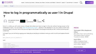 How to log in programmatically as user 1 in Drupal 7 | Zyxware ...