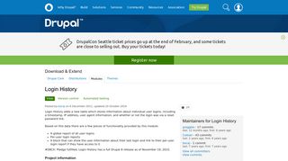 Login History | Drupal.org