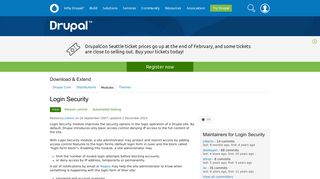 Login Security | Drupal.org