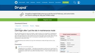 Cant login after I put the site in maintenance mode ... - Drupal