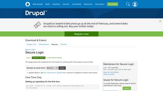 Secure Login | Drupal.org