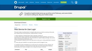 Web Service for User Login [#46377] | Drupal.org