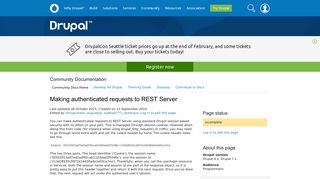 Making authenticated requests to REST Server | Drupal.org