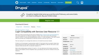 LogIn Compatibility with Services User Resource 1.1 ... - Drupal