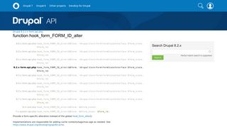hook_form_FORM_ID_alter | form.api.php | Drupal 8.2.x | Drupal API
