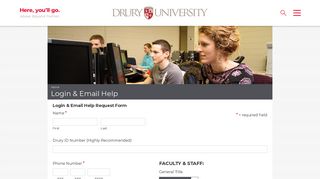 Drury University: Login & Email Help