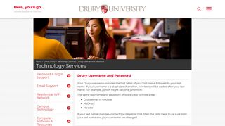 Drury University: Drury Username & Password