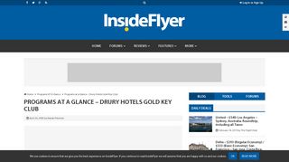Programs at a Glance - Drury Hotels Gold Key Club - InsideFlyer