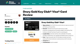Drury Gold Key Club® Visa® Card Review - Money Crashers