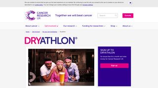 Dryathlon - No alcohol. This January. For Cancer Research UK