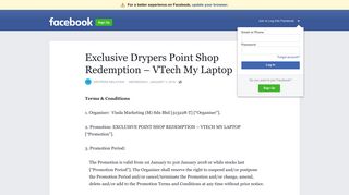 Exclusive Drypers Point Shop Redemption – VTech My Laptop ...