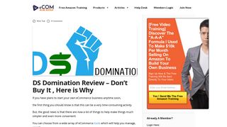 DS Domination Review - Don't Buy It , Here is Why