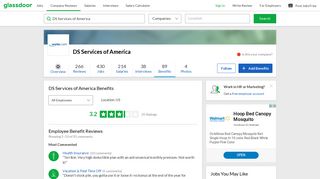 DS Services of America Employee Benefits and Perks | Glassdoor