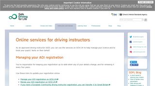 Online services for driving instructors | DVSA - Safe Driving for Life