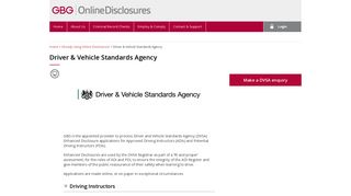 Driver & Vehicle Standards Agency (DVSA) criminal record checks