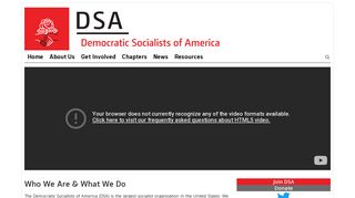 Democratic Socialists of America (DSA) - Workings towards a better ...