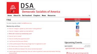 FAQ - Democratic Socialists of America (DSA)