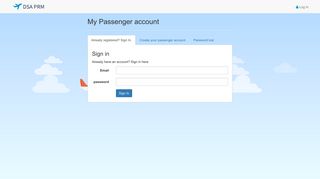 DSA PRM App: Passenger Account
