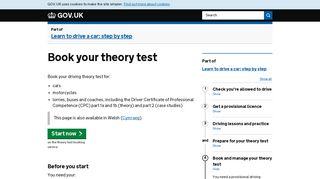 Book your theory test - GOV.UK