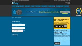 Forgot Password e-Sign: Buy Digital Certificate Online - Digital Signature