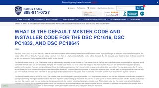 What is the default master code and installer code for the DSC PC1616,