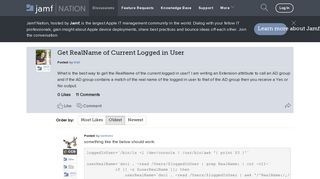 Get RealName of Current Logged in User | Discussion | Jamf Nation