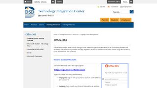 Office 365 / Logging in and Getting Started - Davis School District