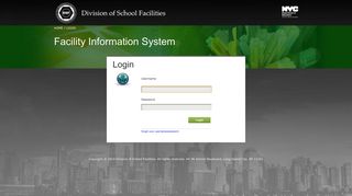 DSF Facility Information System - Login