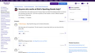 Anyone who works at Dick's Sporting Goods help? | Yahoo Answers