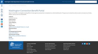 Washington Connection Benefit Portal | DSHS