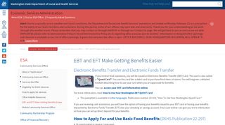 EBT and EFT Make Getting Benefits Easier | DSHS