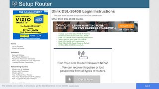 How to Login to the Dlink DSL-2640B - SetupRouter