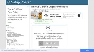 How to Login to the Dlink DSL-2750B - SetupRouter